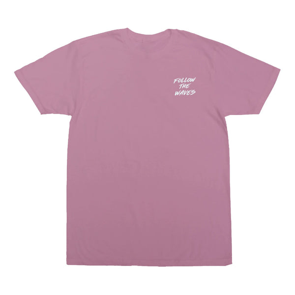 Follow the Waves Brush Girls T-Shirt - Berry