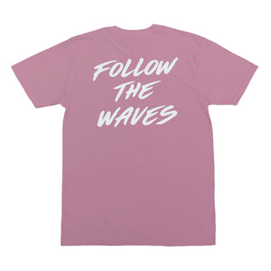 Follow the Waves Brush Girls T-Shirt - Berry