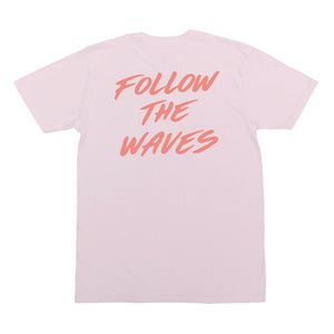Follow the Waves Brush Girls T-Shirt - Blossom