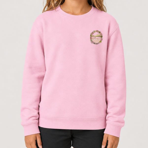 Reef Walk Girls Crew Sweatshirt - Pink