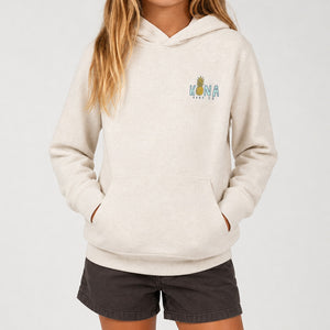 Livin Aloha 2 Girls Pullover Hoodie - Natural Heather