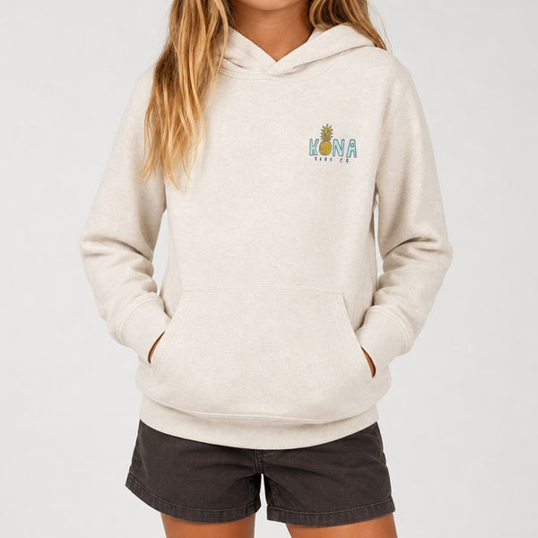 Livin Aloha 2 Girls Pullover Hoodie - Natural Heather