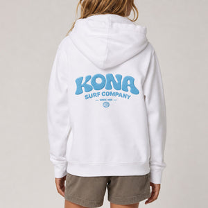 Bubble Puff Girls Pullover Hoodie - White