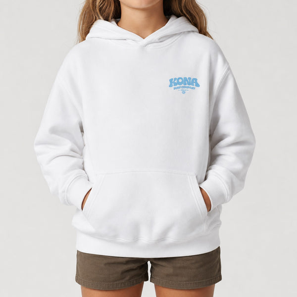 Bubble Puff Girls Pullover Hoodie - White