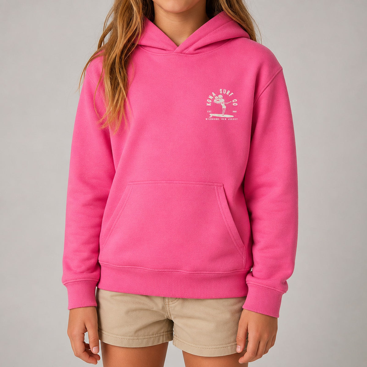 Endless Summertime Girls Pullover Hoodie - Rasberry