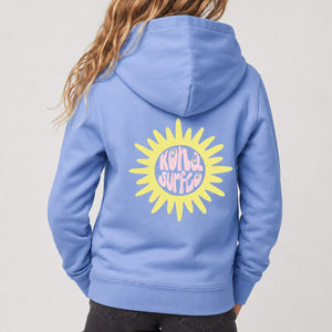 Sun Badge Girls Pullover Hoodie - Carolina Blue