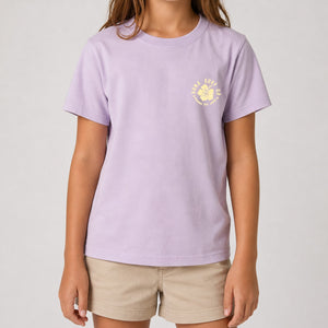 Hibiscus Puff Girls T-Shirt - Orchid