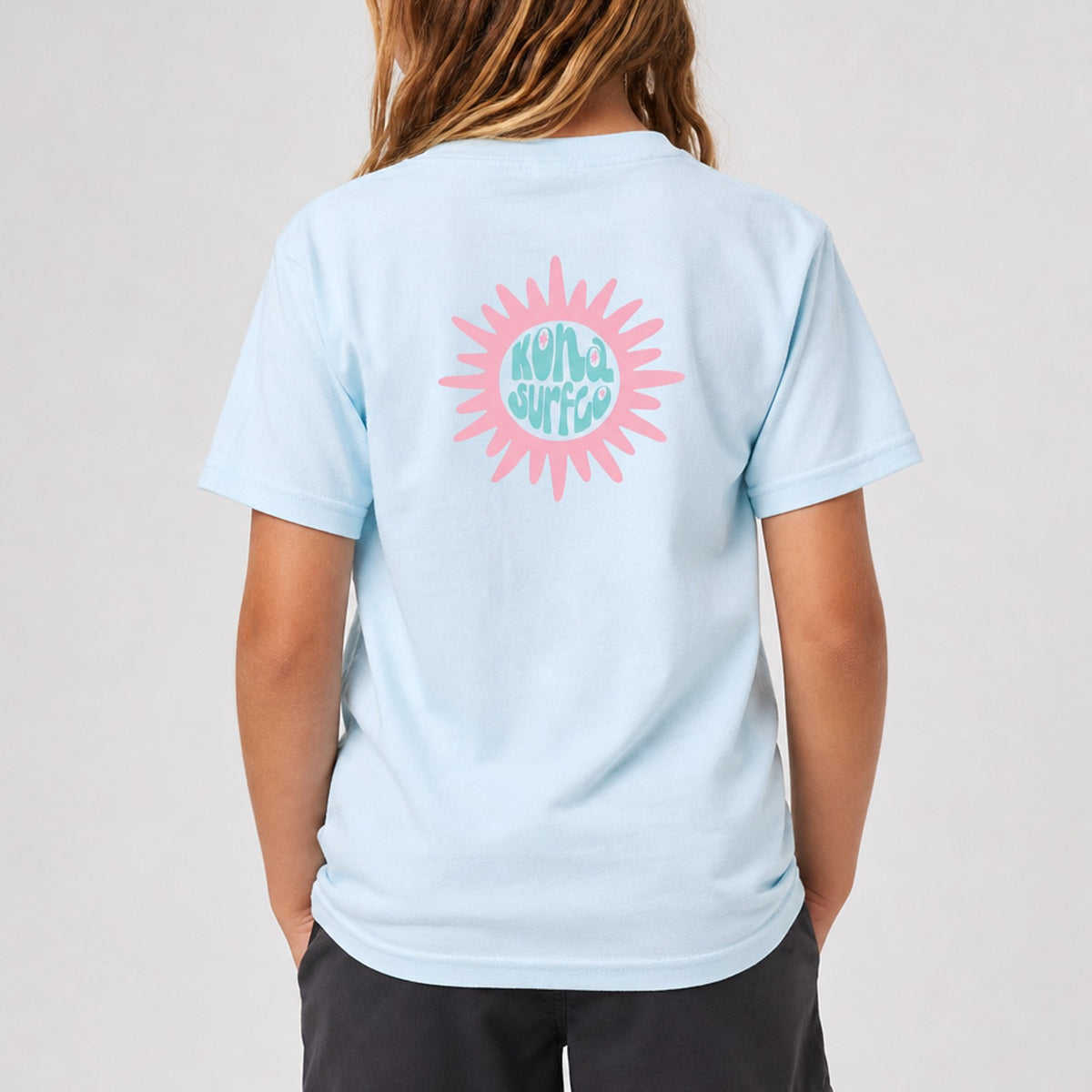 Sun Badge Girls T-Shirt - Chambray