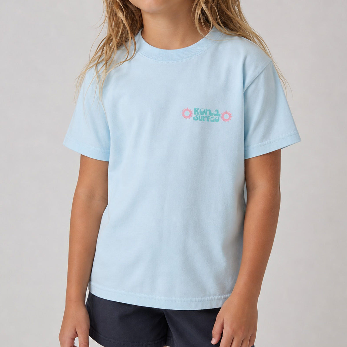 Sun Badge Girls T-Shirt - Chambray