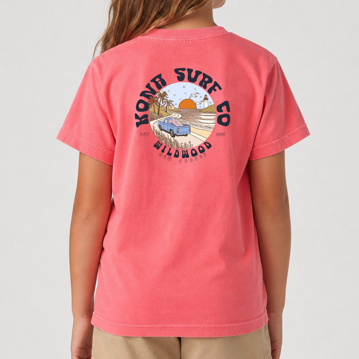 Road to the Beach Girls T-Shirt - Watermelon