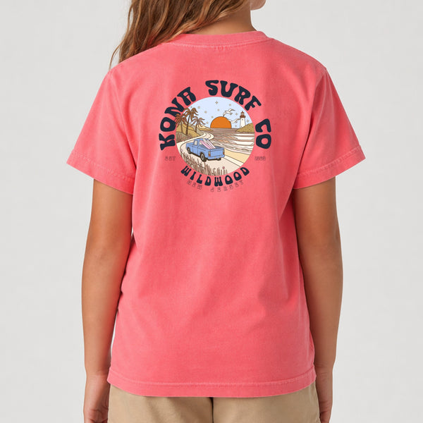 Road to the Beach Girls T-Shirt - Watermelon