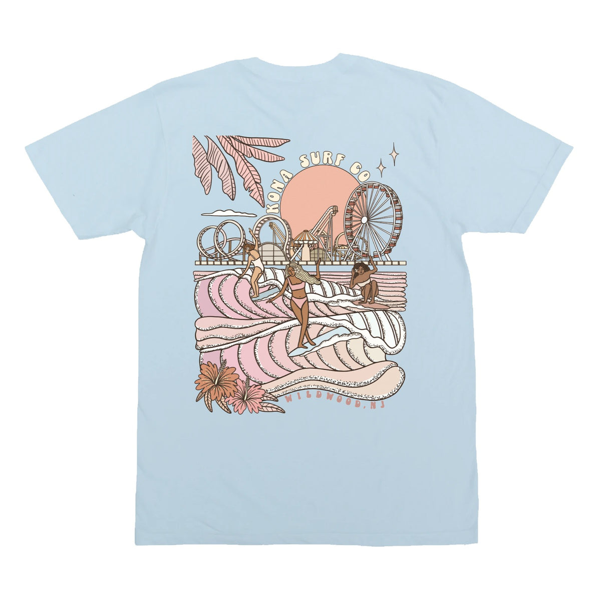 Summer Sunrise Girls T-Shirt - Chambray