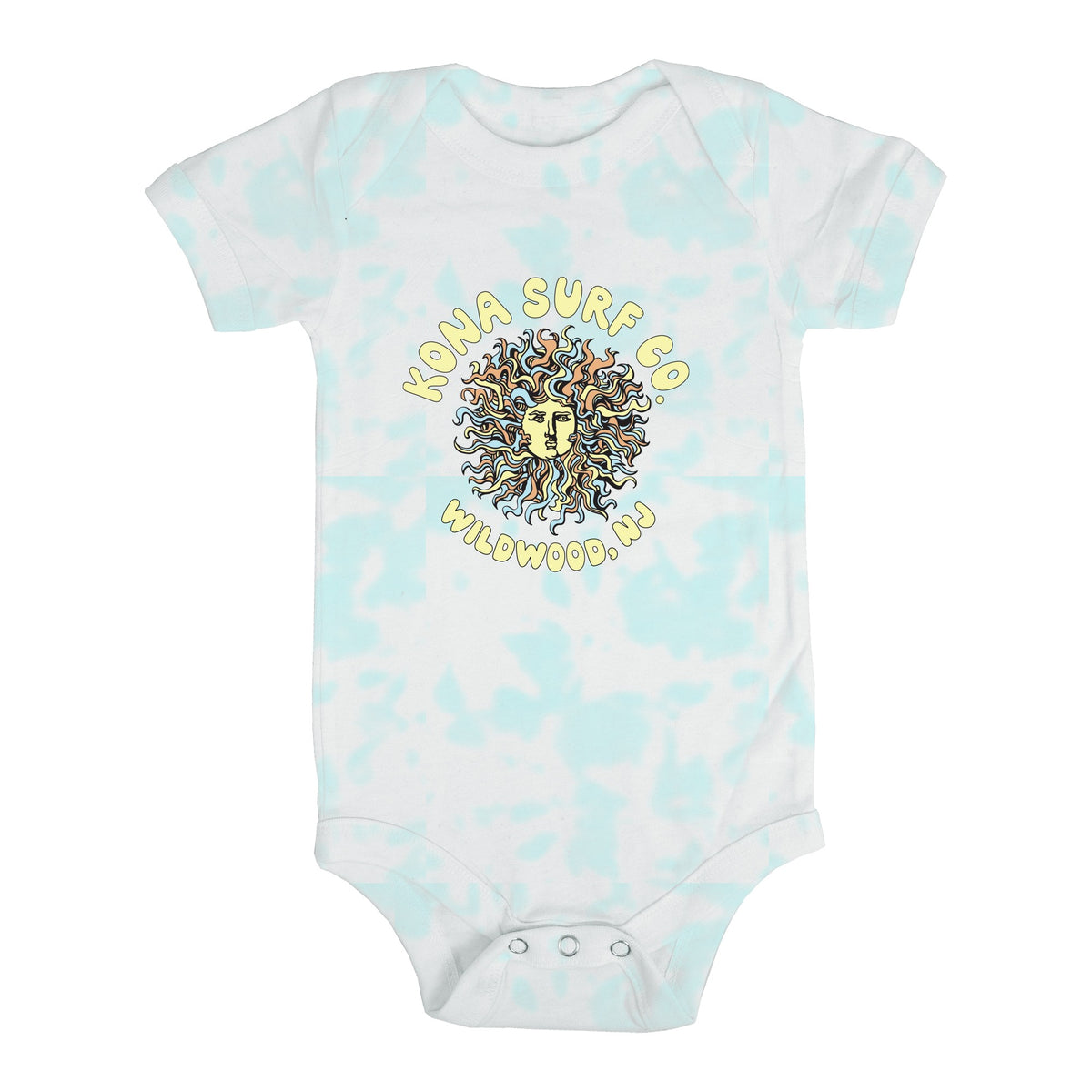 Bubble Original Sun Infant Girls Short Sleeve Onesie - Island Tie Dye/Summer