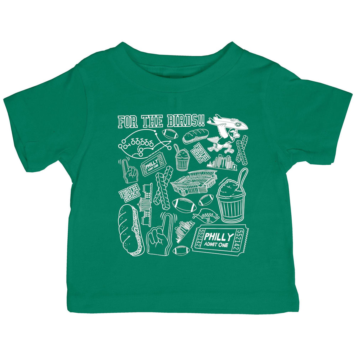 For The Birds Pattern Toddler Boys T-Shirt