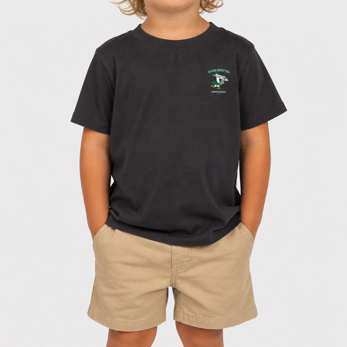 For the Birds Toddler Boys T-Shirt - Charcoal Black Triblend