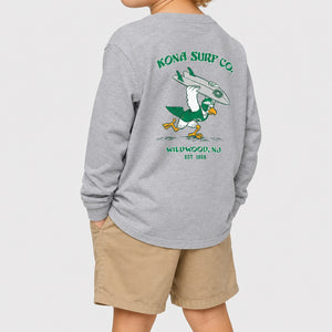 For the Birds Toddler Boys Long Sleeve Shirt - Athletic Heather