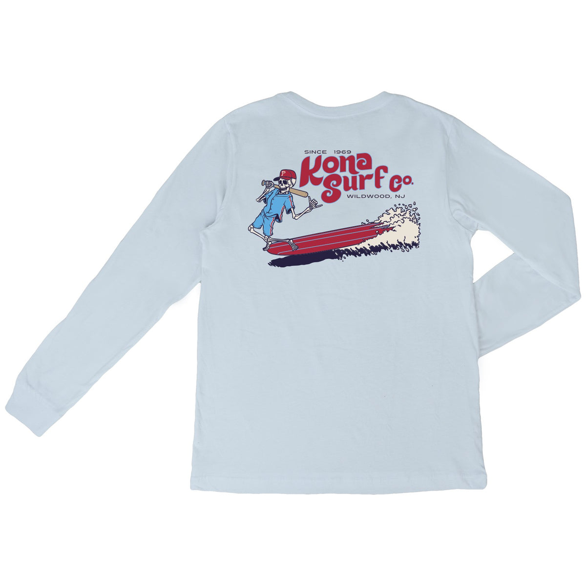 For the Phils 2 Mens Long Sleeve Shirt - Baby Blue