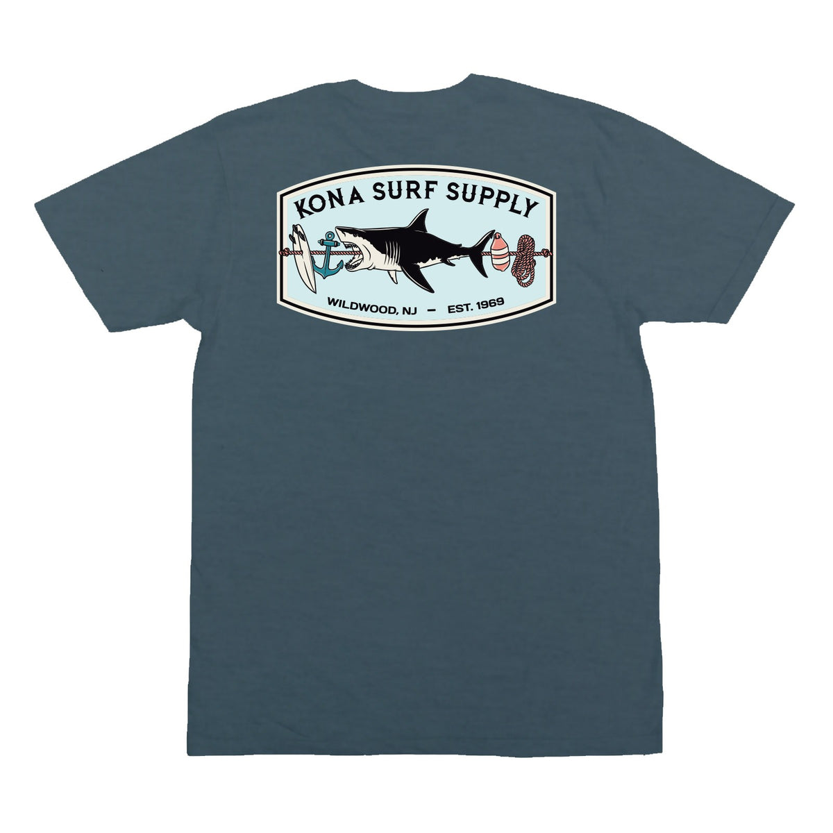 Shark Kabob 2 Mens T-Shirt - Heather Slate