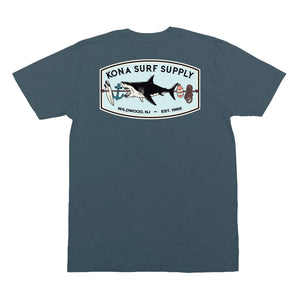 Shark Kabob 2 Mens T-Shirt - Heather Slate
