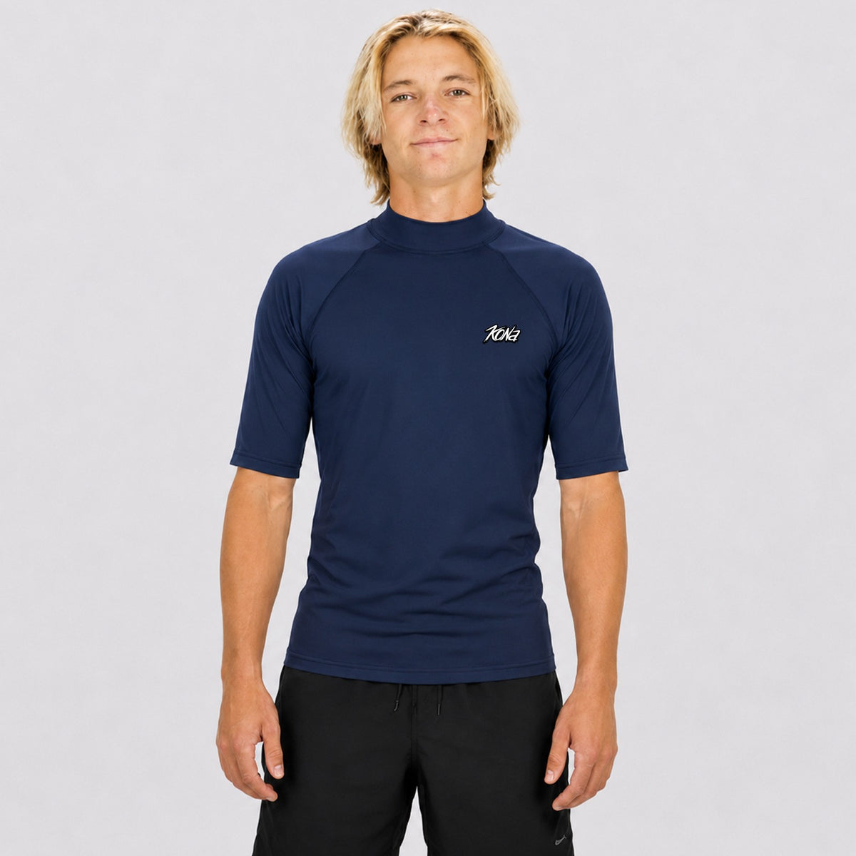 Branded Stretch UV S/S Mens Rashguard - Navy