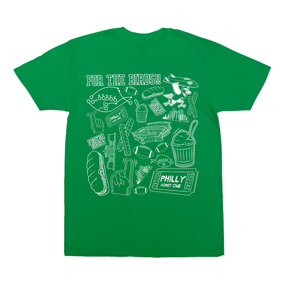 For The Birds Pattern Mens T-Shirt