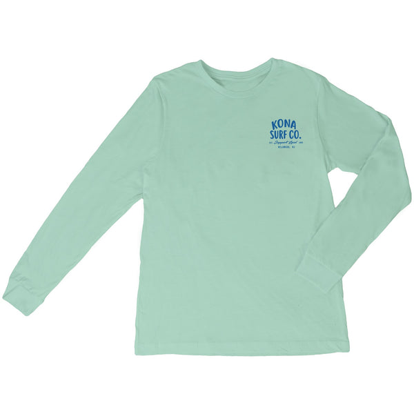 Support Your Local Surf Shop Mens Long Sleeve Shirt - Mint
