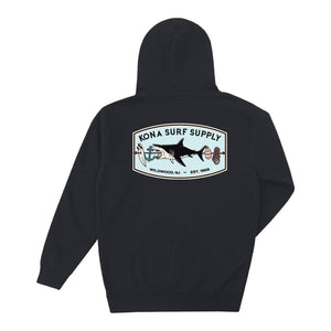 Shark Kabob 2 Mens Zip Hoodie - Charcoal Heather