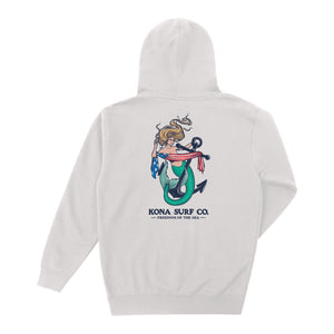 Patriot Mermaid Mens Zip Hoodie - White