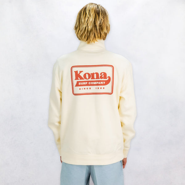 Standout Mens Half Zip Sweatshirt - Bone