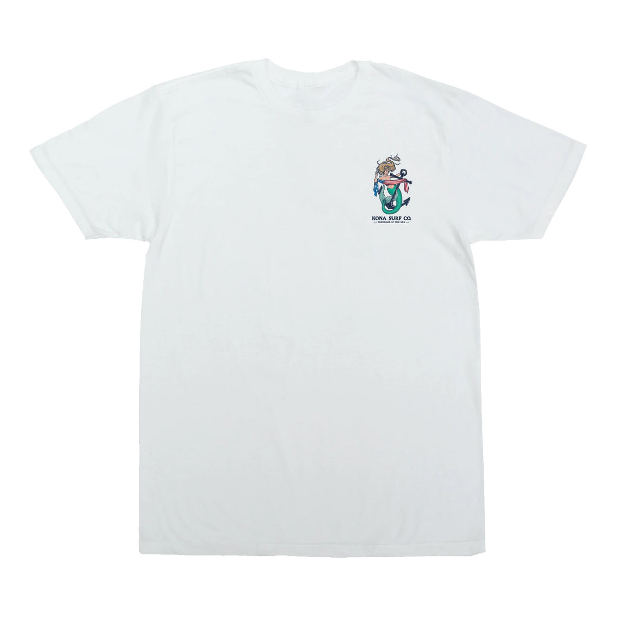Patriot Mermaid Mens T-Shirt - Washed White