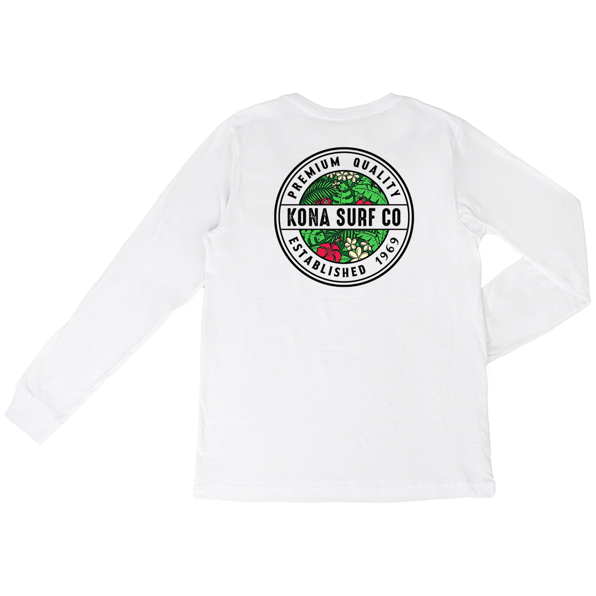 Tropic Paradise Mens Long Sleeve Shirt - White