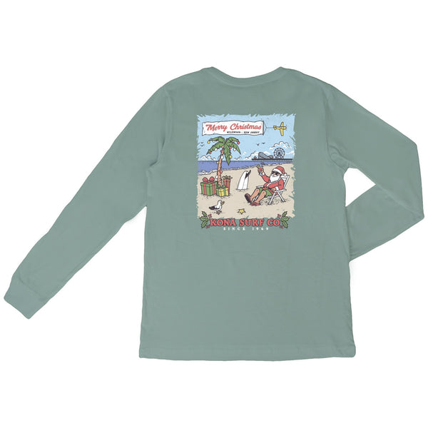 Santa Getaway Mens Long Sleeve Shirt