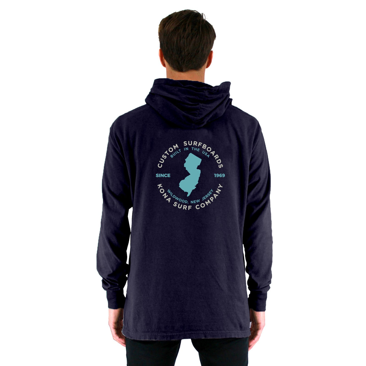 Built in Jersey Mens Light Hoodie - Anchor Slate