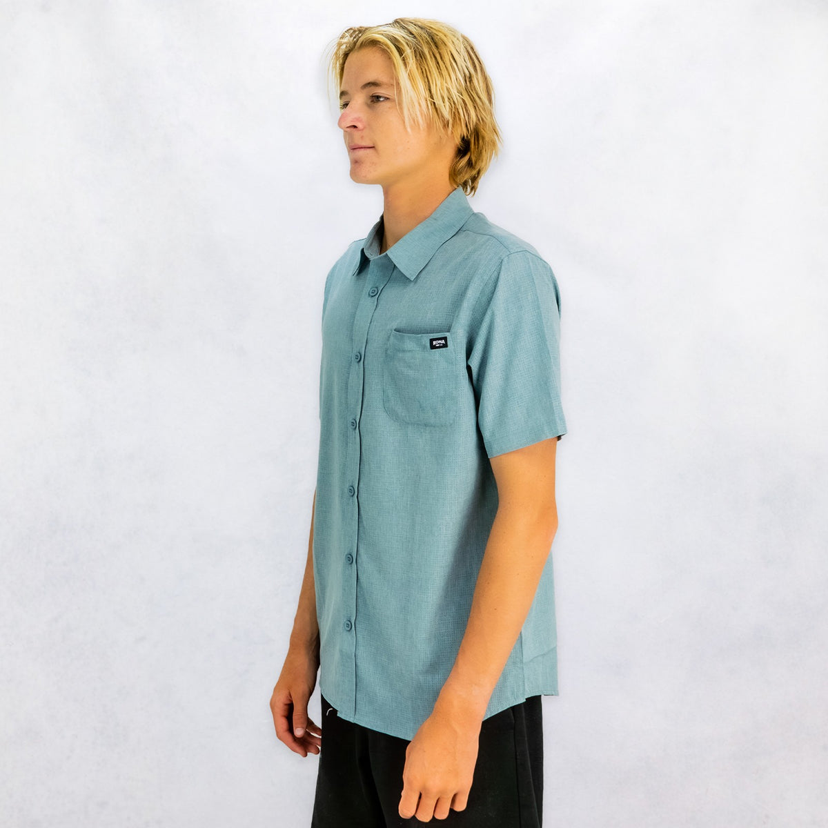 Shore Mens SS Woven - Storm