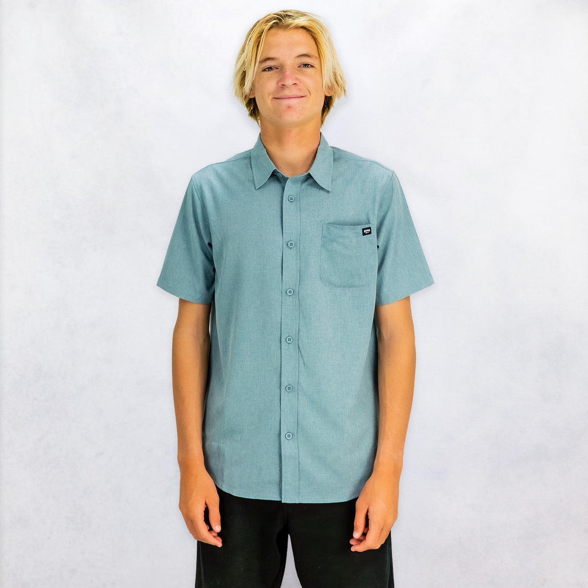 Shore Mens SS Woven - Storm