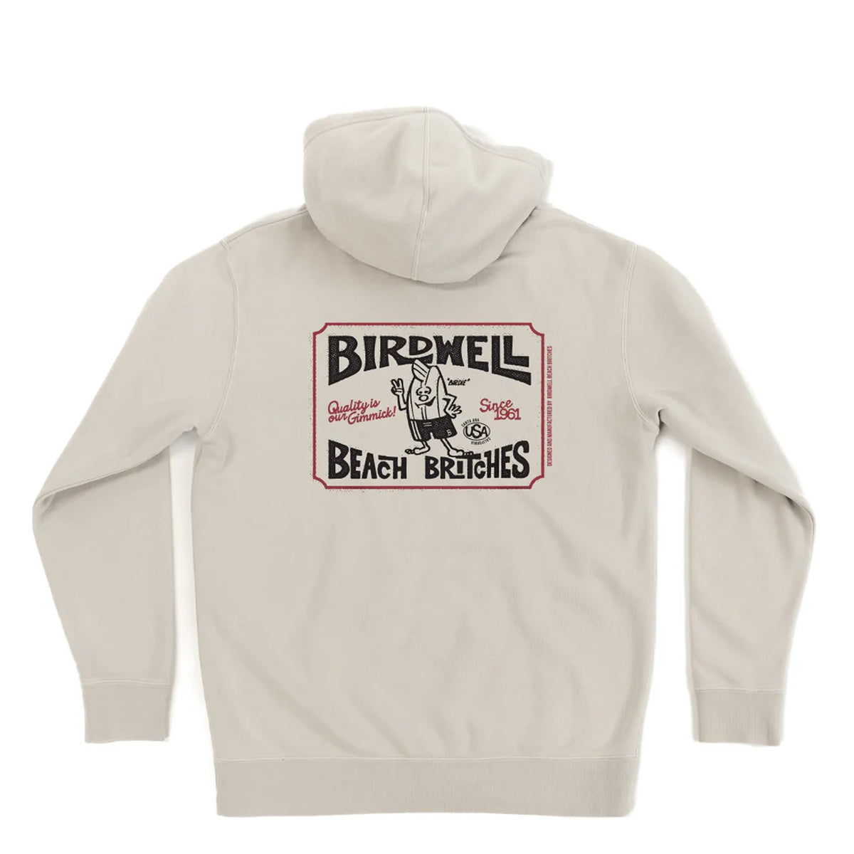 Birdwell Hangtag Mens Pullover Hoodie - Bone