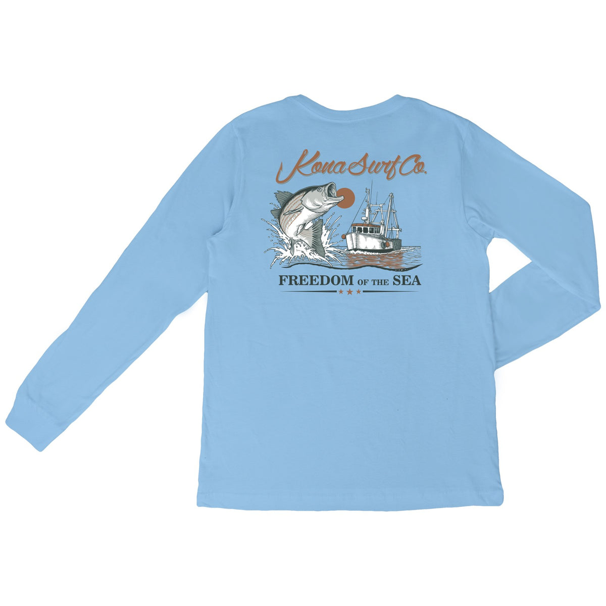 Offshore Catch Mens Long Sleeve Shirt - Carolina Blue