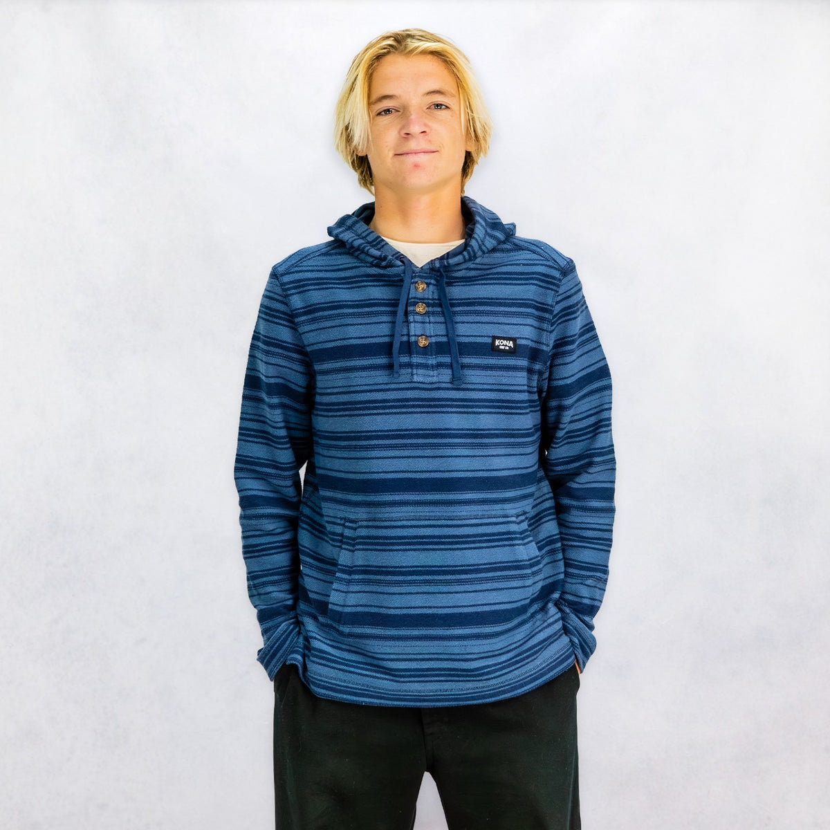 Rochester Mens Baja Pullover Hoodie - Navy