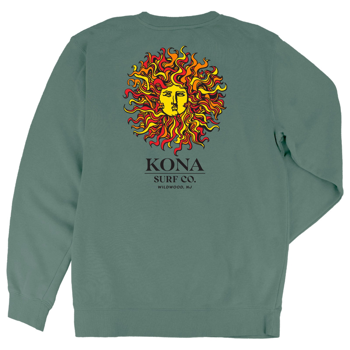Original Sun Mens Crew Sweatshirt - Alpine Green/Original