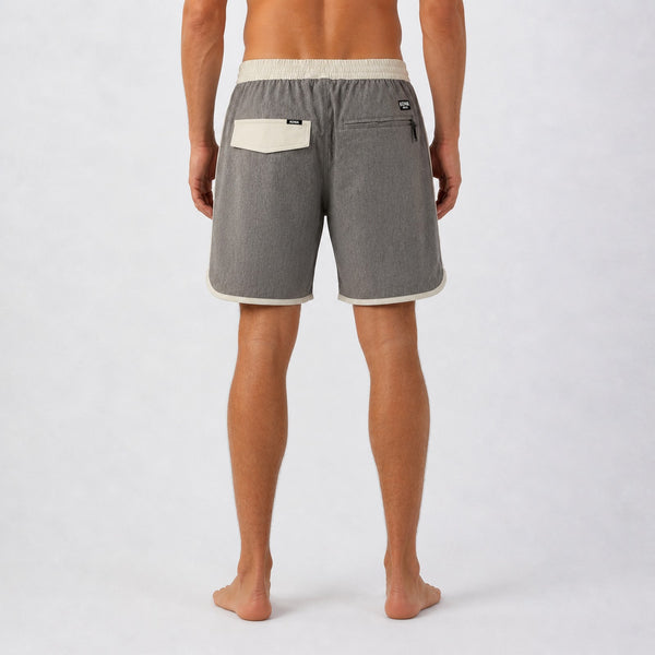 Uncomplicated Scallop 17in Mens Boardshorts - Sandstone/Grey