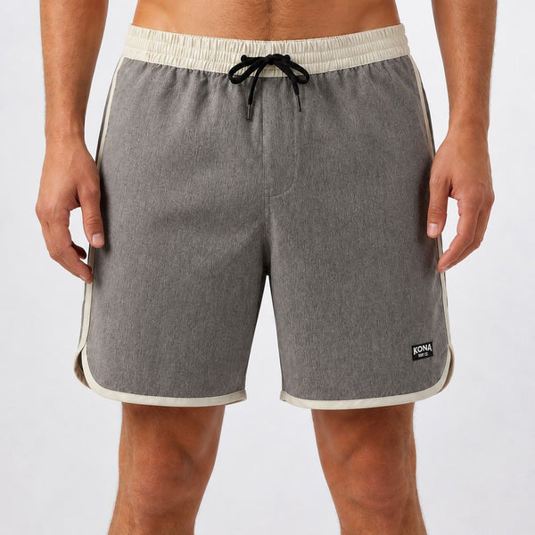 Uncomplicated Scallop 17in Mens Boardshorts - Sandstone/Grey