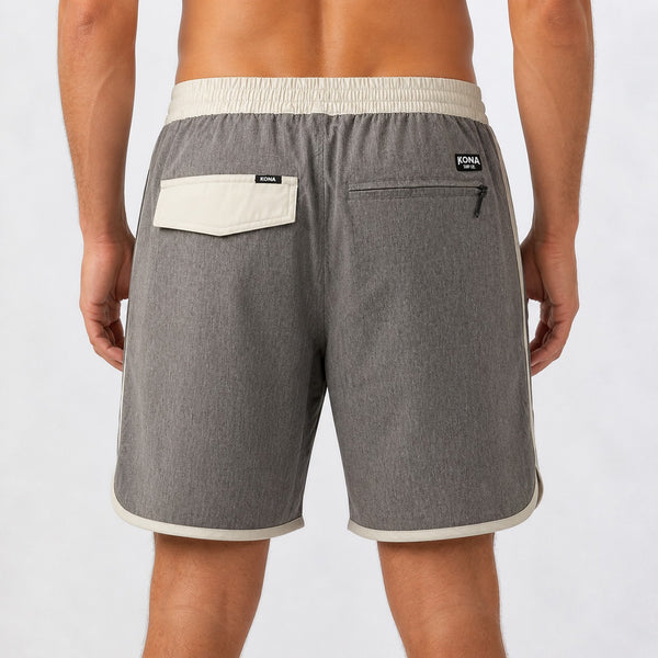 Uncomplicated Scallop 17in Mens Boardshorts - Sandstone/Grey