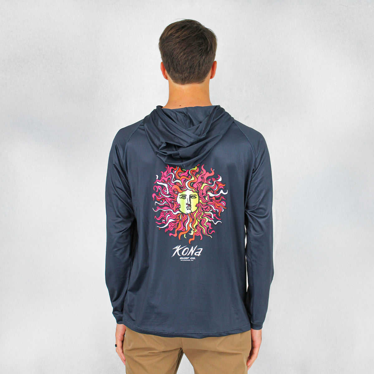Original Sun Hooded Mens UV Sun Protection LS Shirt