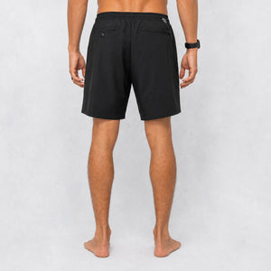 Uncomplicated 17in w/ Liner Mens Elastic Boardshorts - Black