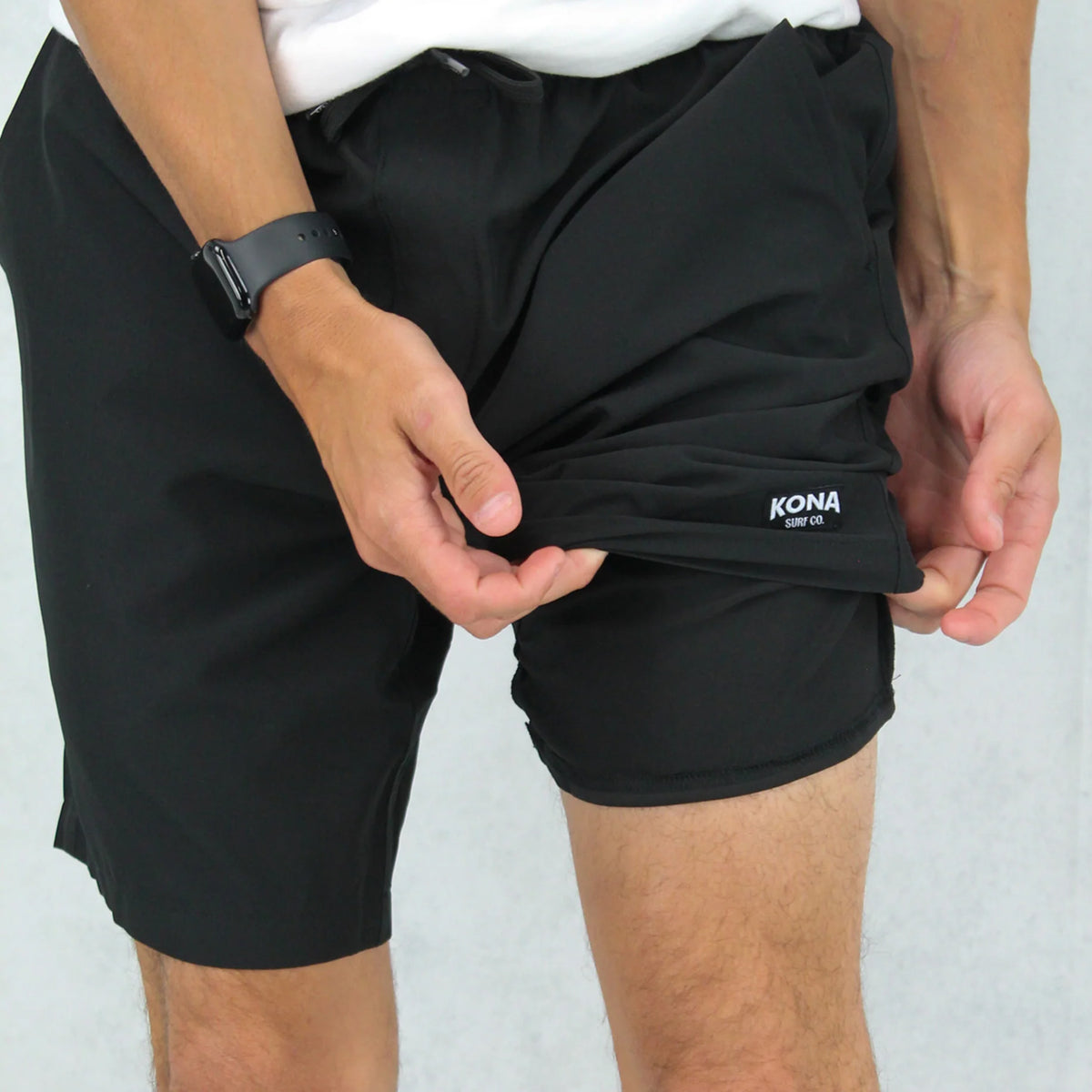 Uncomplicated 17in w/ Liner Mens Elastic Boardshorts - Black