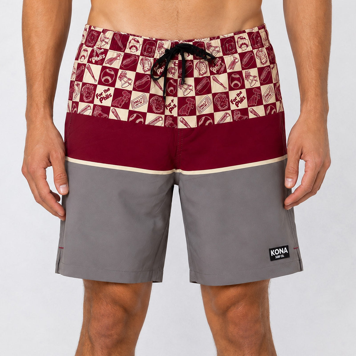 Uncomplicated 17in w/ Liner Mens Elastic Boardshorts - For the Phils