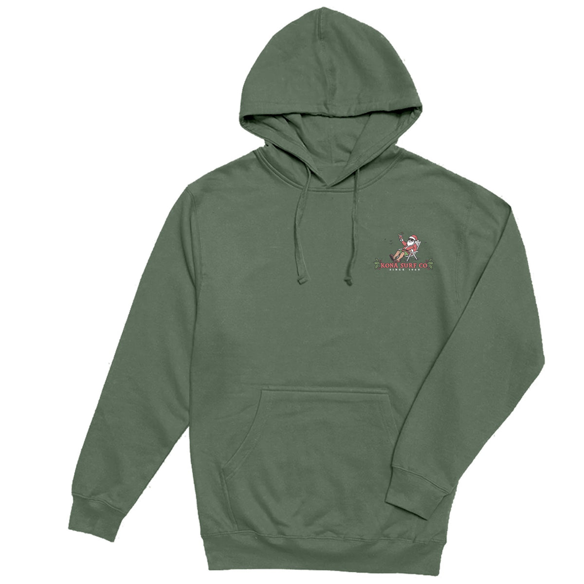 Santas Getaway Mens Pullover Hoodie - Alpine Green