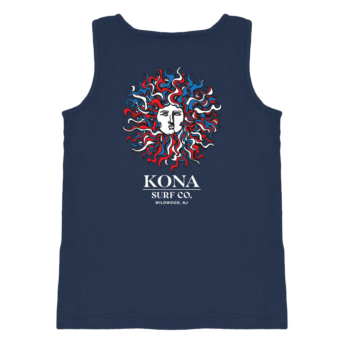 Original Sun Mens Tank Top - True Navy/Rwb