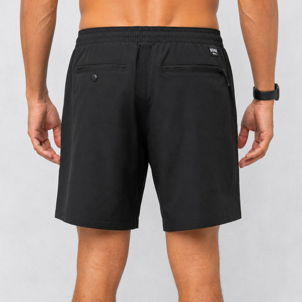 Uncomplicated 17in Mens Elastic Boardshorts - Black