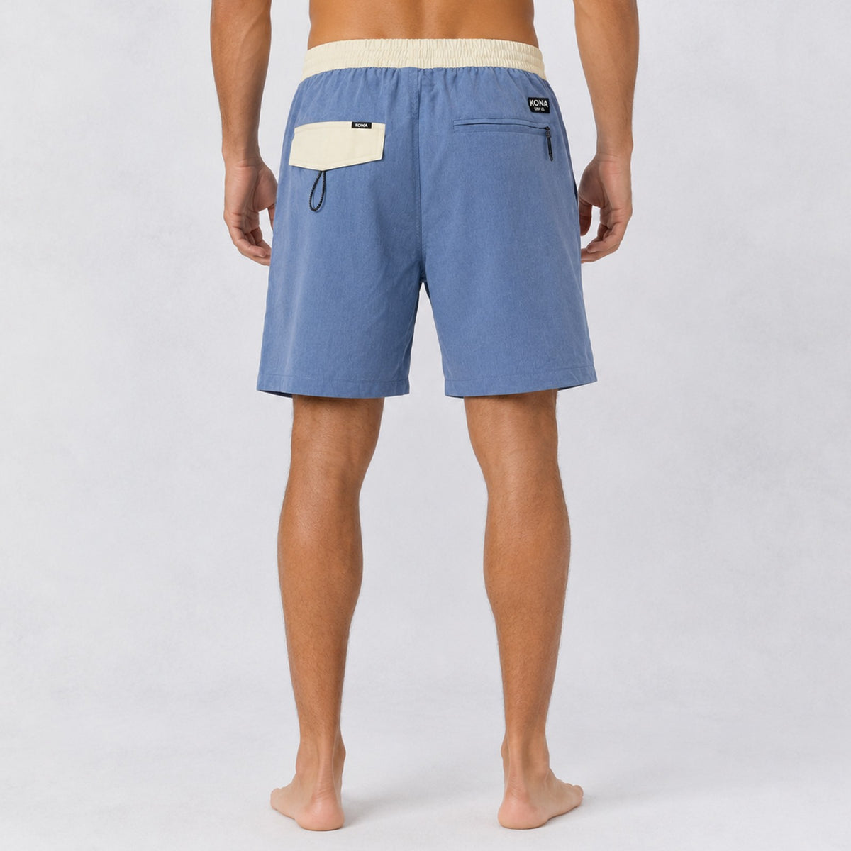 Uncomplicated 17in Mens Elastic Boardshorts - Slate/Cream